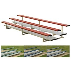 2 Row 15' Powder Coated Bleachers