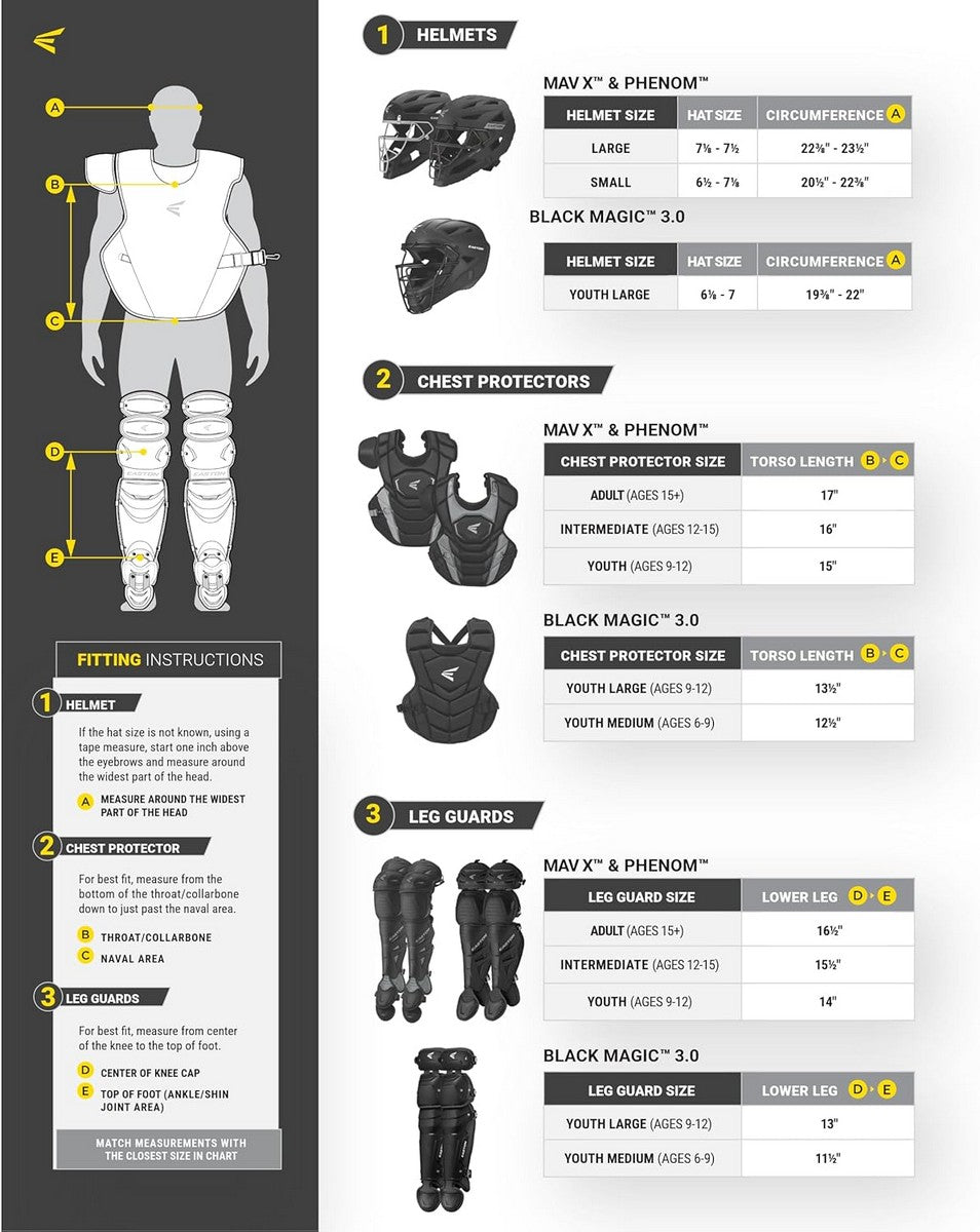 Easton Phenom Baseball Catcher's Kit - Image 6