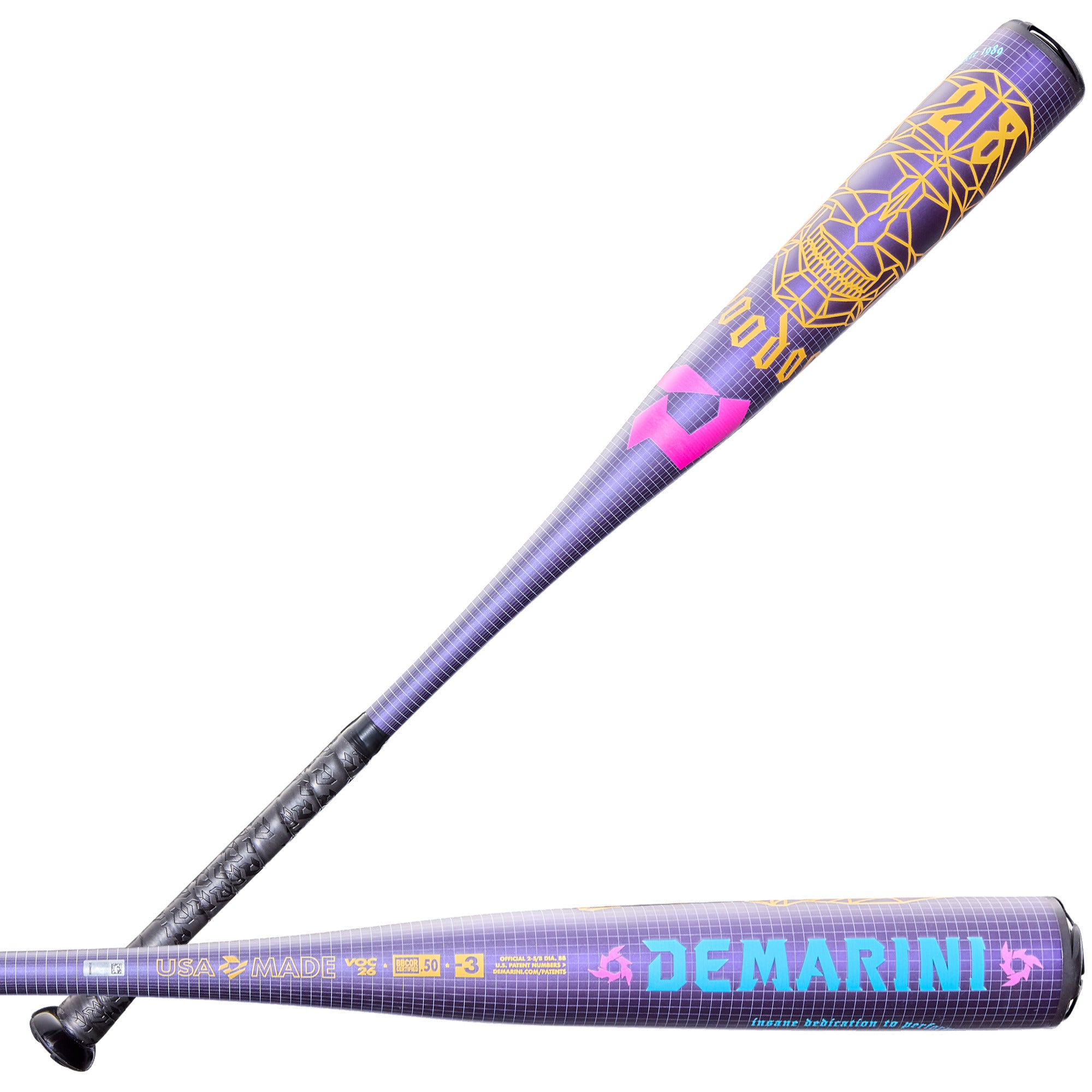 DeMarini 2026 Voodoo One -3 BBCOR One-Piece Alloy 2-5/8" Barrel Baseball Bat - Image 2